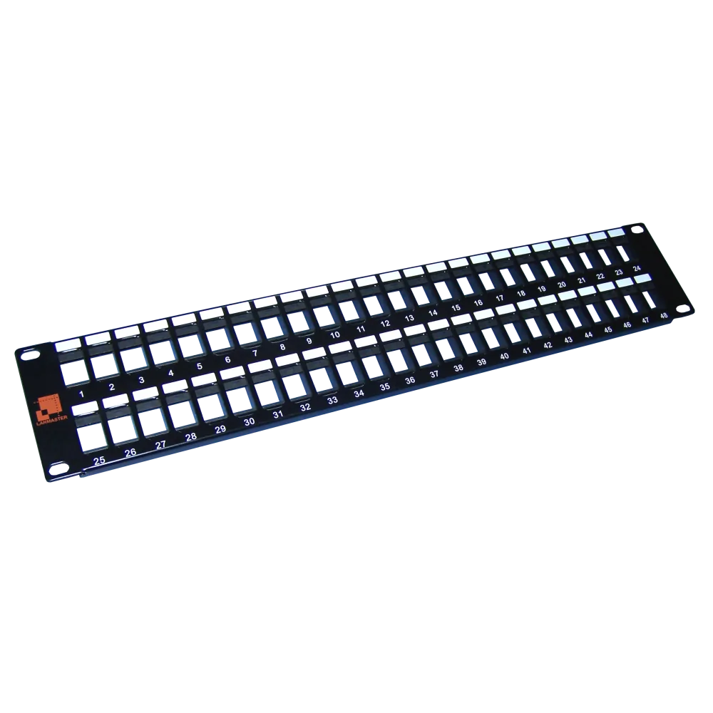 Патч-панель LANMASTER наборная 19", UTP, 48 портов, 2U
