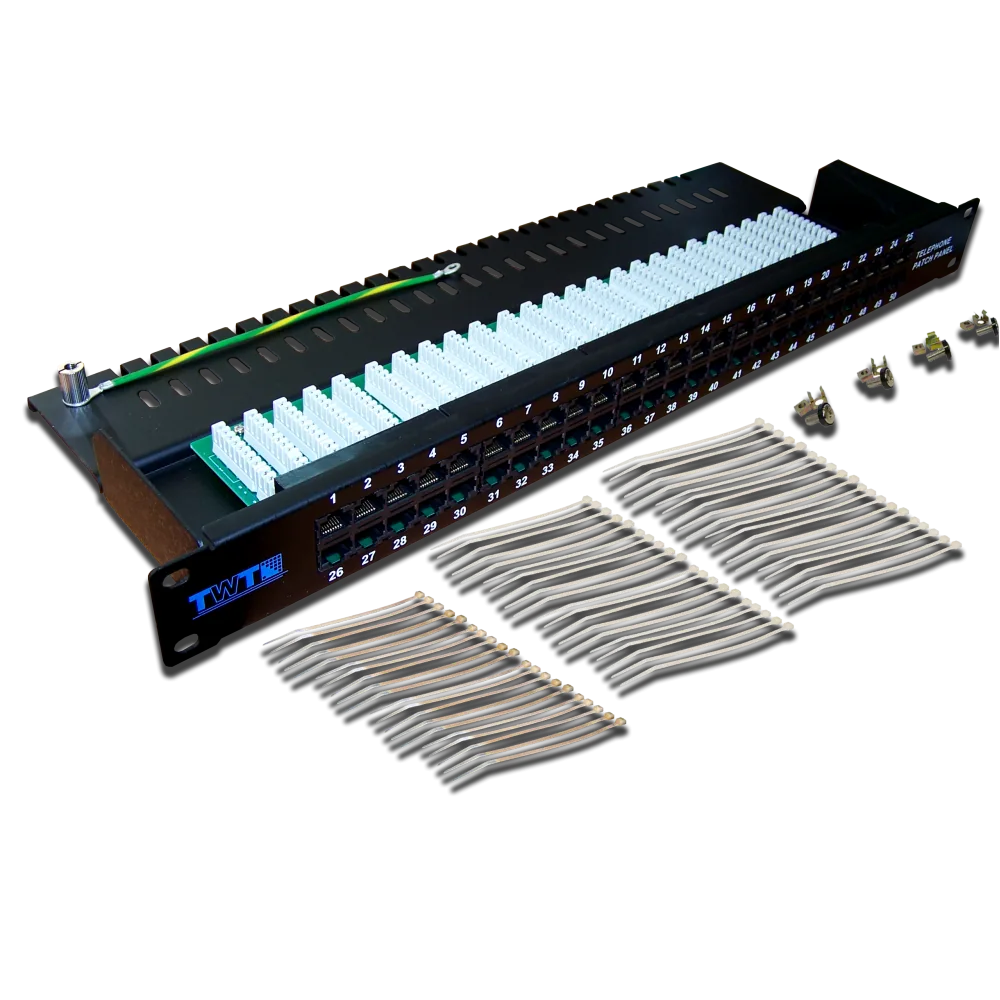Патч-панель LANMASTER телефонная, 19", 1U, 50 портов RJ-45