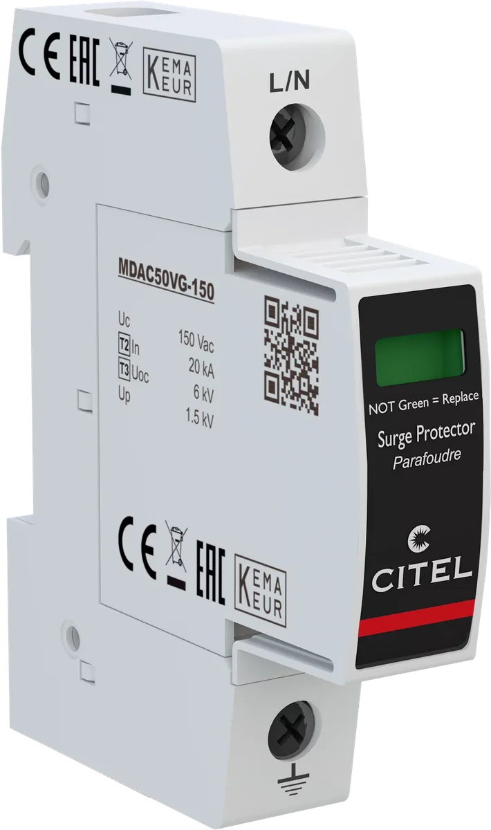 Устройство защиты от импульсных перенапряжений Citel DAC50VG-10-150 (821130111), тип 2+3
