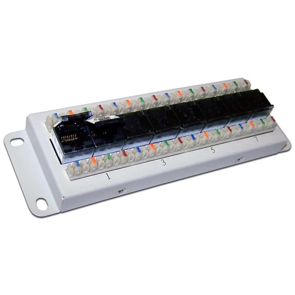 Патч-панель LANMASTER UTP Cat.5e, 8 портов, фронтальный монтаж