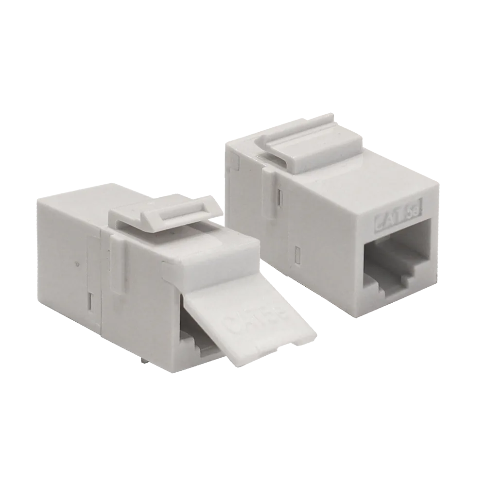 Повторитель портов LANMASTER RJ-45 неэкранированный кат.5E формата Keystone белый