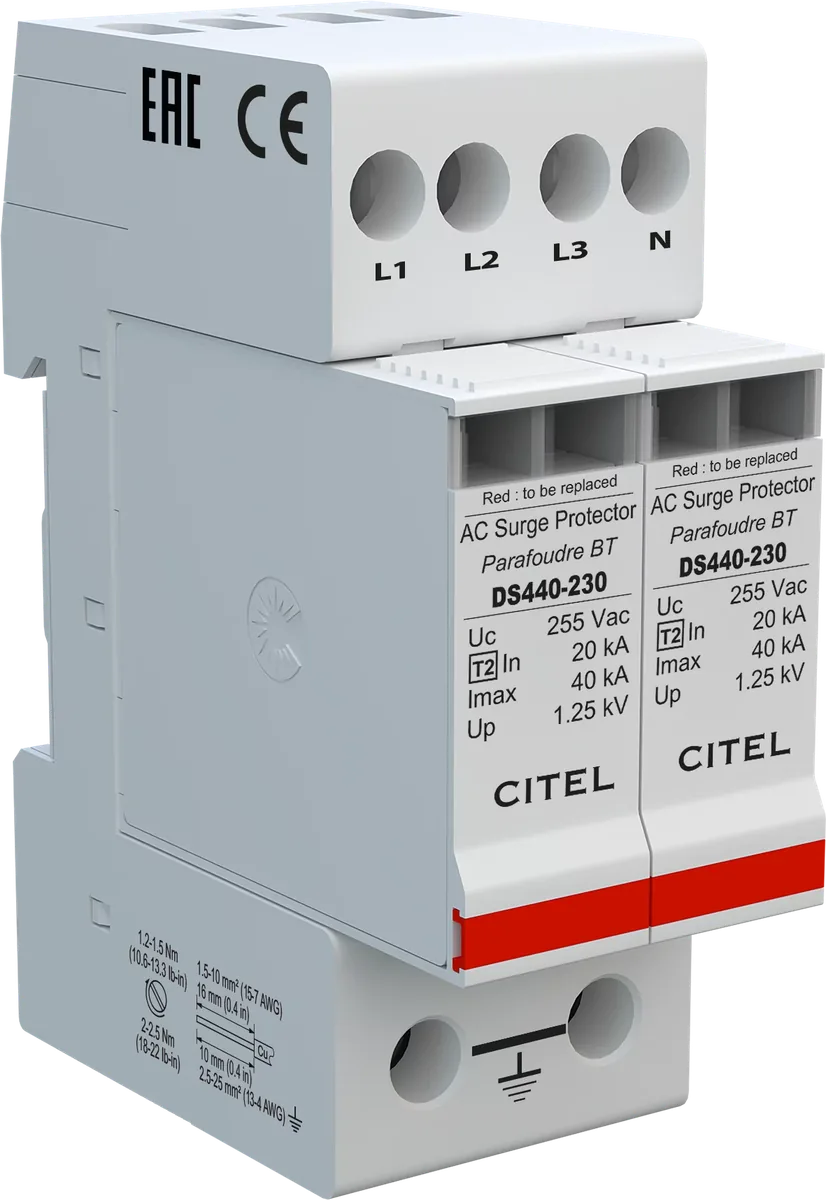 Устройство защиты от импульсных перенапряжений Citel DS440-230 (311702), тип 2