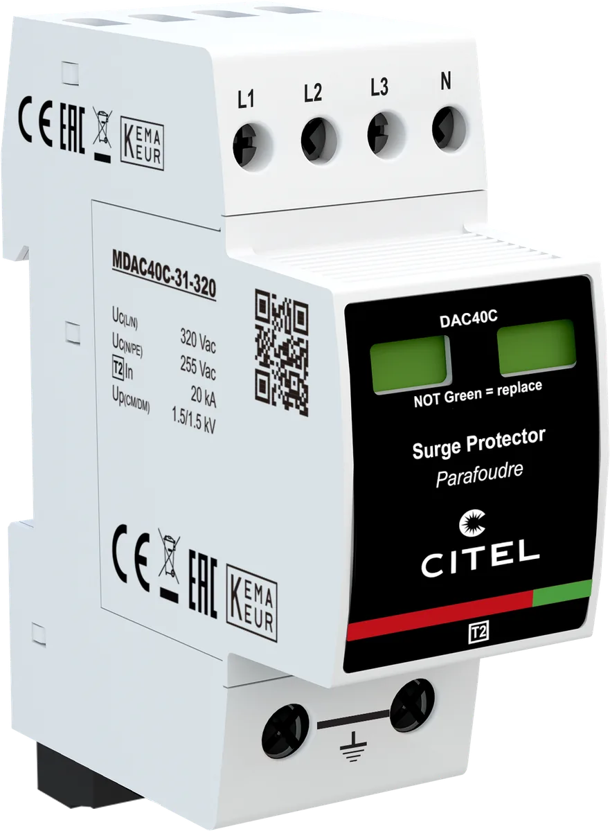 Устройство защиты от импульсных перенапряжений Citel DAC40CS-31-320 (821520322), тип 2