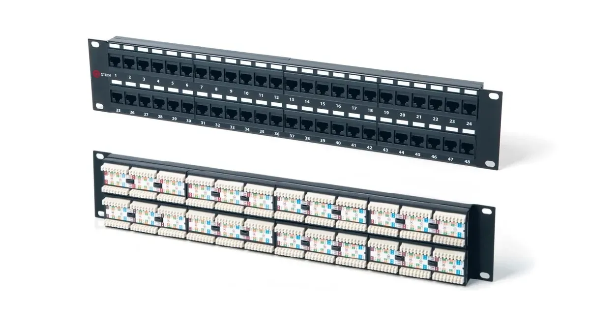 Патч-панель QTECH QPP-48RM-C5EUTP-8P8C-IDC-2U