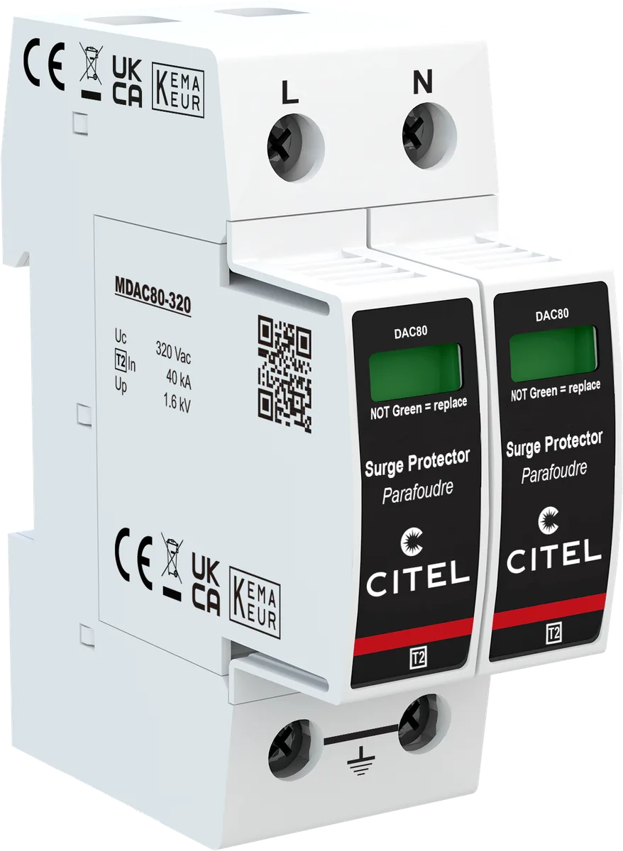Устройство защиты от импульсных перенапряжений Citel DAC80-20-320 (821210312), тип 2, Imax 80 кА