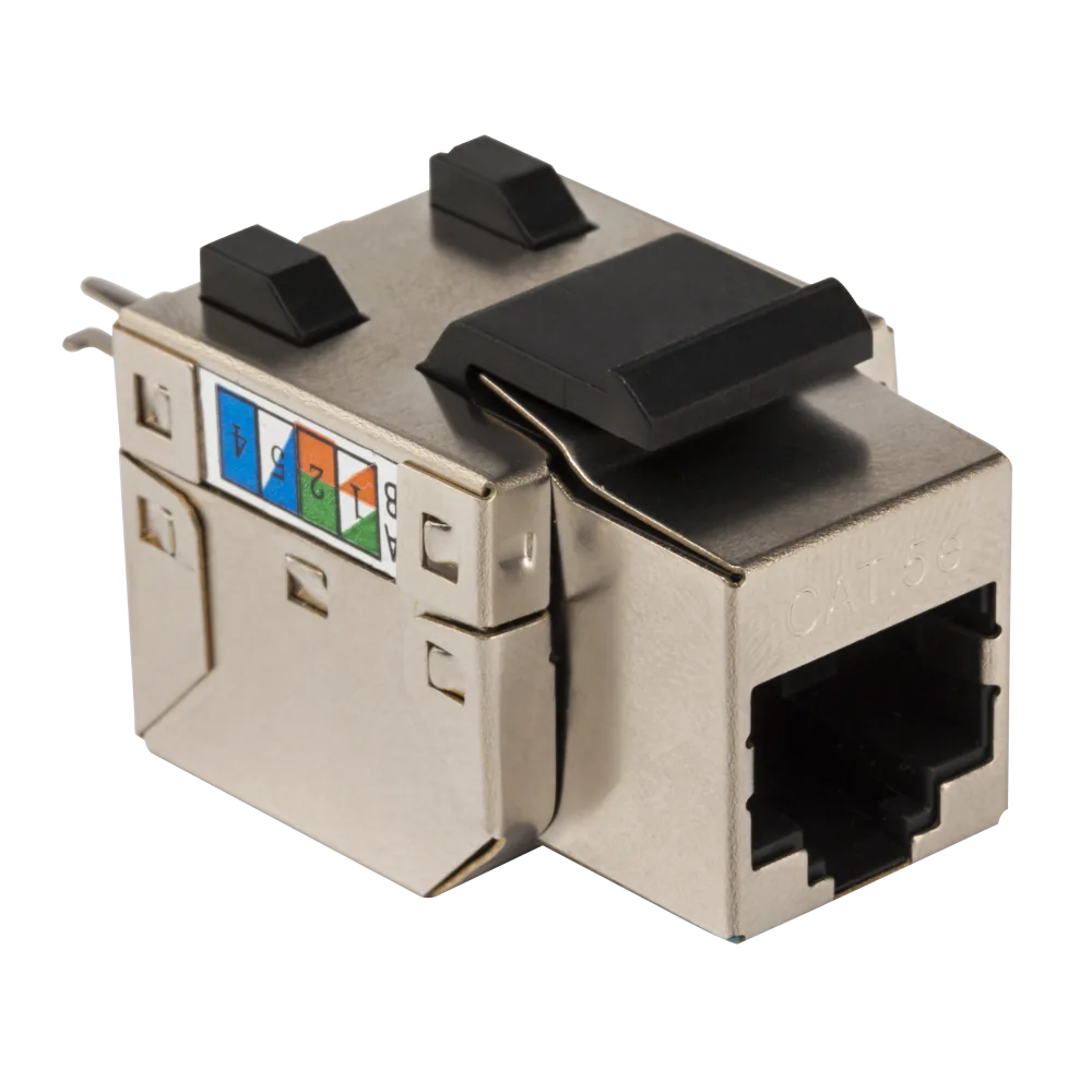 Модуль LANMASTER Keystone RJ45, Cat.5E, STP, 90 градусов, белый