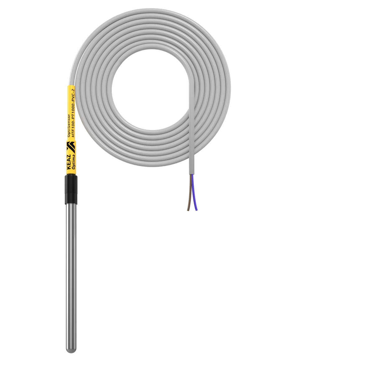 Датчик температуры канальный КЭАЗ OptiSensor HTF100-PT1000-PVC-2